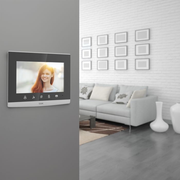 EXTEL Code 7 Zoll / 14 cm kabelgebundene Video-Gegensprechanlage mit eingebauter Codetastatur