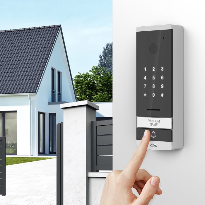 EXTEL Code 7 Zoll / 14 cm kabelgebundene Video-Gegensprechanlage mit eingebauter Codetastatur