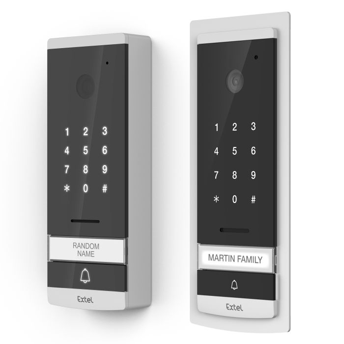 EXTEL Code 7 Zoll / 14 cm kabelgebundene Video-Gegensprechanlage mit eingebauter Codetastatur