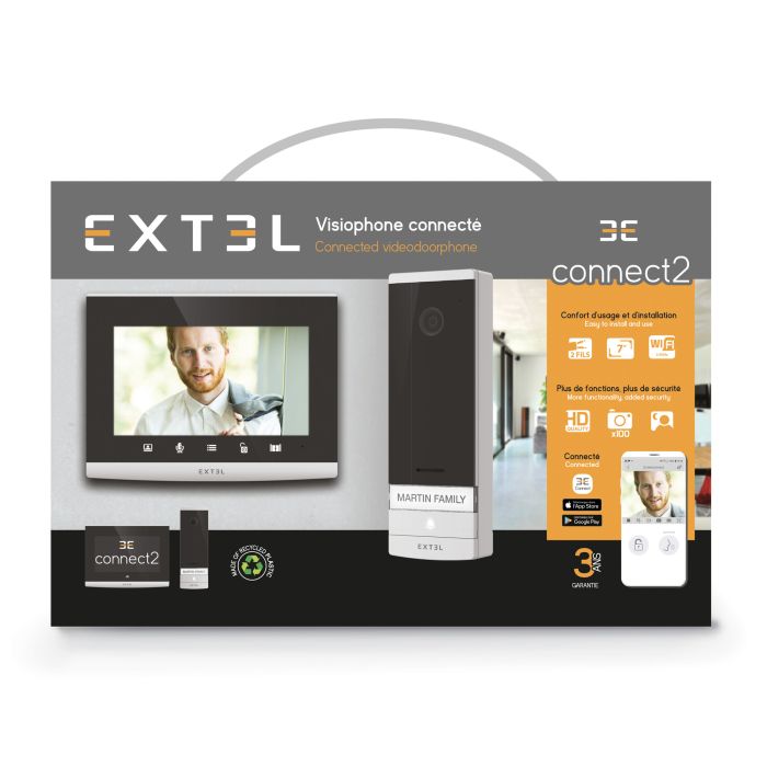 Schnurgebundenes und verbundenes Bildtelefon mit QR Code - Connect 2 - Extel - 720324