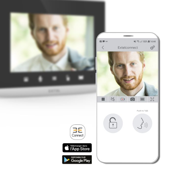 Schnurgebundenes und verbundenes Bildtelefon mit QR Code - Connect 2 - Extel - 720324