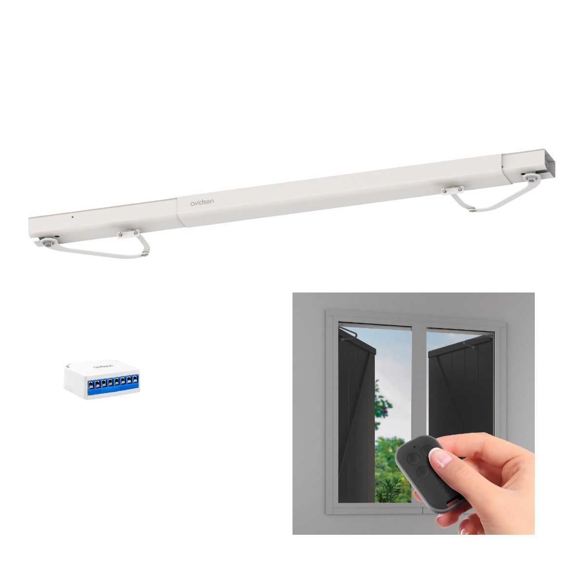 Set mit 1 vernetzten Antrieben zur Automatisierung von 1 Fenstern