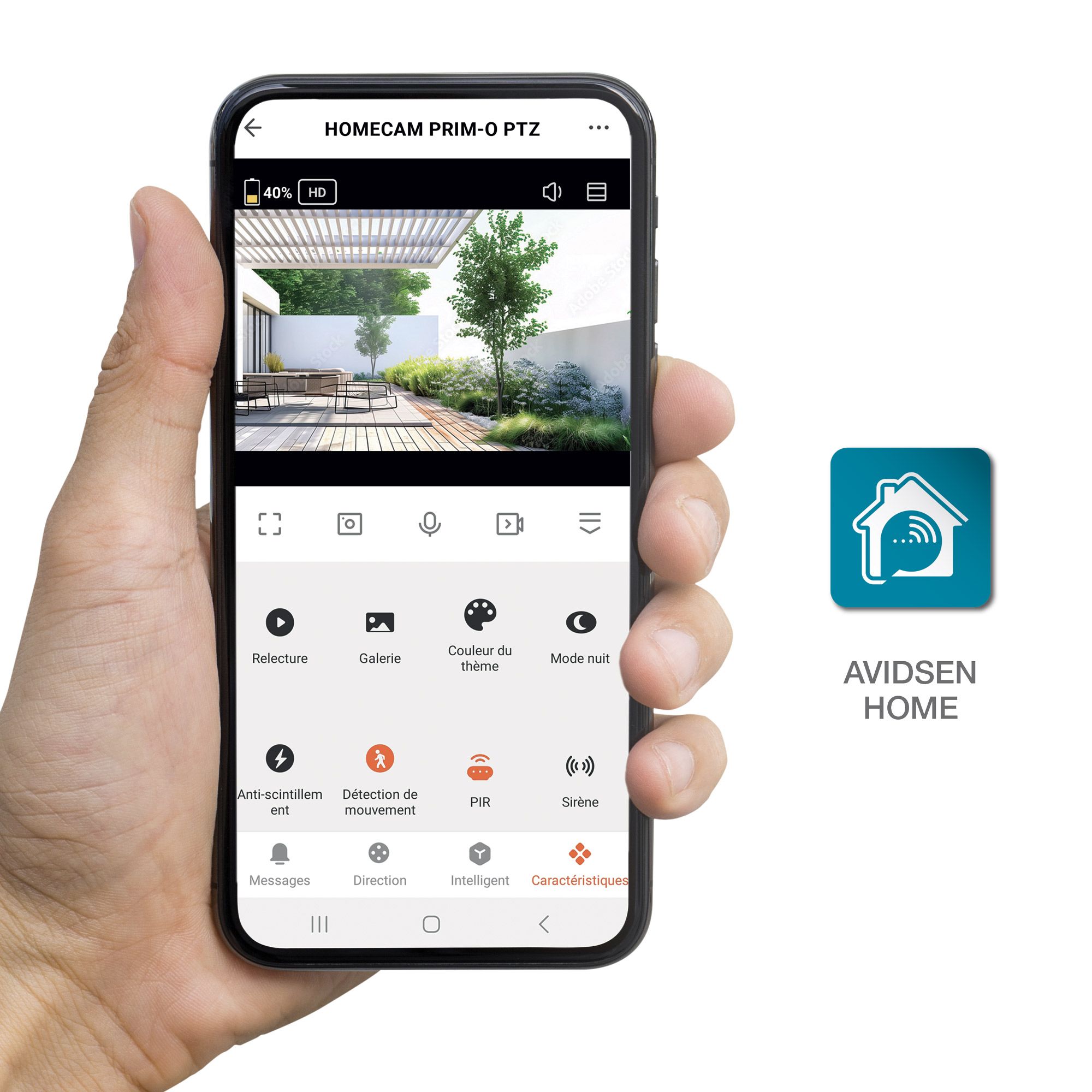 HomeCam PRIM-O PTZ ist eine angeschlossene Kamera