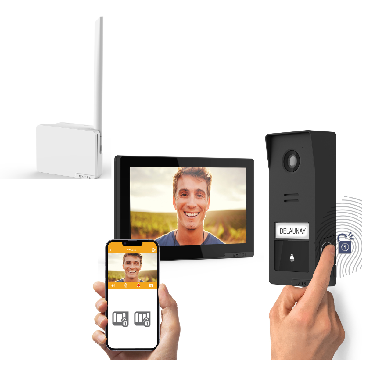 Lieferumfang des Extel Wave 3-Pakets und seines Repeaters 
