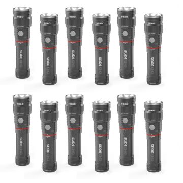 12er-Set wiederaufladbare Taschenlampen Philex Slyde King – Nebo