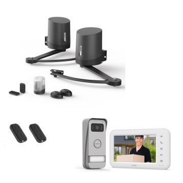 100% vernetztes Paket mit Drehtorantrieb Orane Connect + Bildtelefon Elia Smart + 2 zusätzliche Fernbedienungen