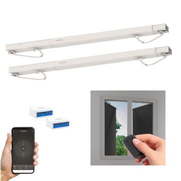 Set mit 2 vernetzten Antrieben für Klappfenster Avidsen Home Open W