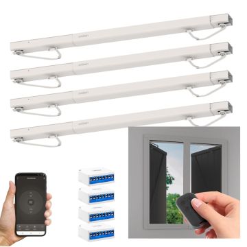 Set mit 4 vernetzten Antrieben für Klappfenster Avidsen Home Open W