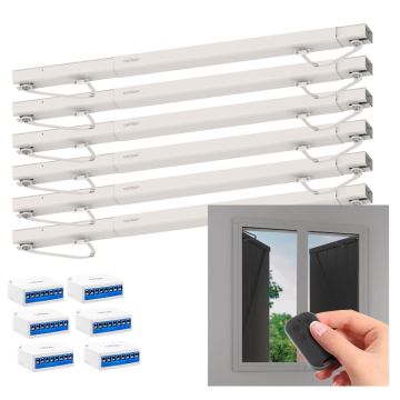 Set mit 6 vernetzten Antrieben für Klappfenster Avidsen Home Open W