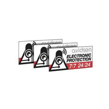 Satz mit 3 PVC-Aufklebern zur Abschreckung - Avidsen - 123408