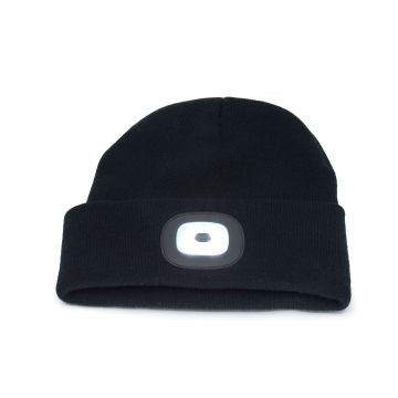 Beanie mit integrierter Stirnlampe und wiederaufladbaren LEDs - EasyMate - 330309