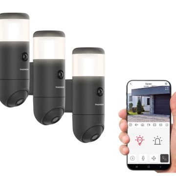 Set mit 3 motorisierten Außen-Überwachungskameras Thomson Rheita 100