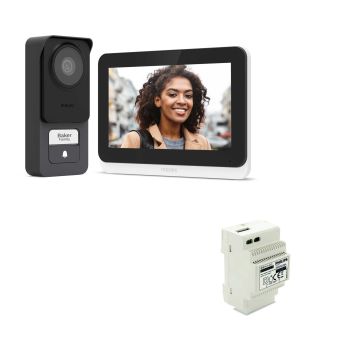 Verkabeltes und angeschlossenes Bildtelefon Bild in 3K-Qualität Philips WelcomeEye Connect 3 mit Transformator