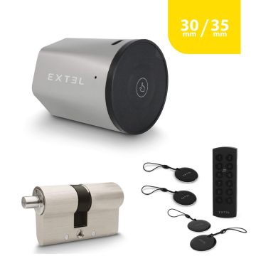 Extel Lock Smart Lock Set + Zylinder 30/35 mm + Funk-Tastatur + 2 zusätzliche Schlüsselkarten