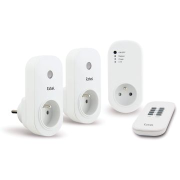 EasyDomo 300 - Kit 3 ferngesteuerte Steckdosen wifi int + Fernbedienung